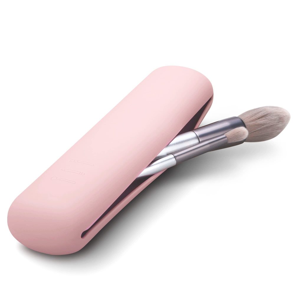 Travel Makeup Brush Holder, Magnetic Anti-fall Out Silicon Portable Cosmetic😽